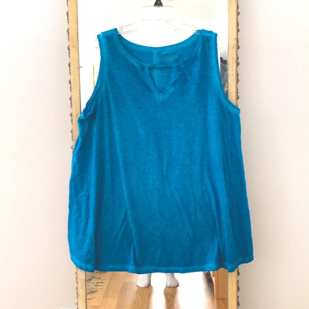 Lane Bryant Aqua Blue Detail Tank Top